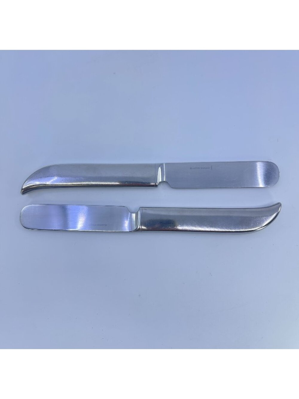 vintage lauffer stainless steel 18/8 dinner knife made in japan set of 2 1980